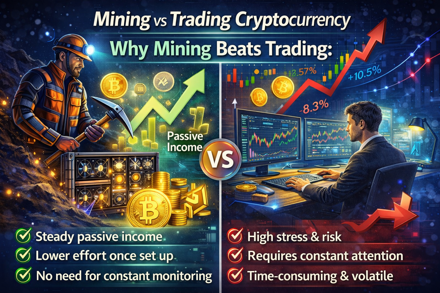 Dlaczego mining ma przewagę nad tradingiem?